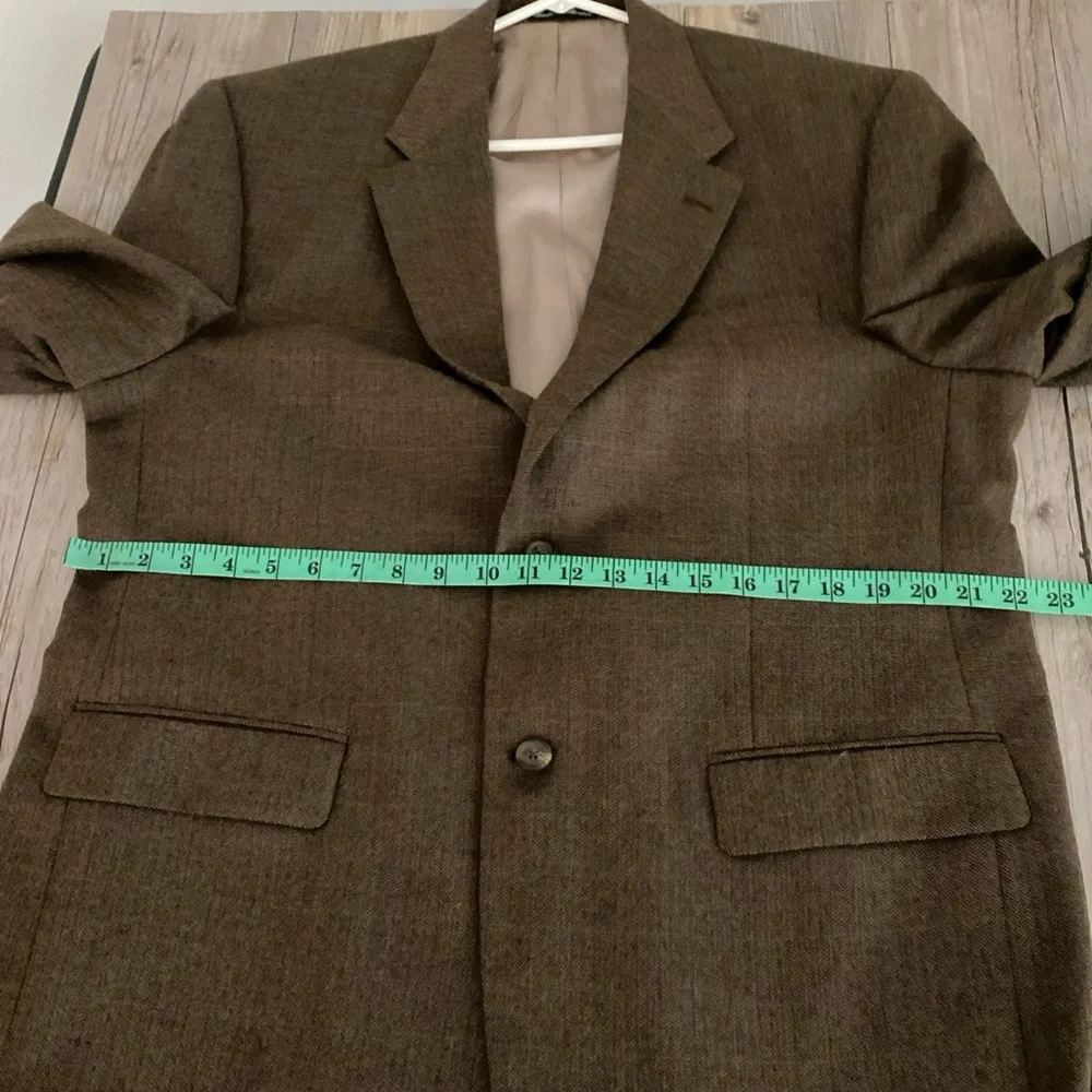 Lauren Ralph Lauren Sport Coat Blazer Mens Herringbone Pure Laine Wool 44R - Picture 11 of 14